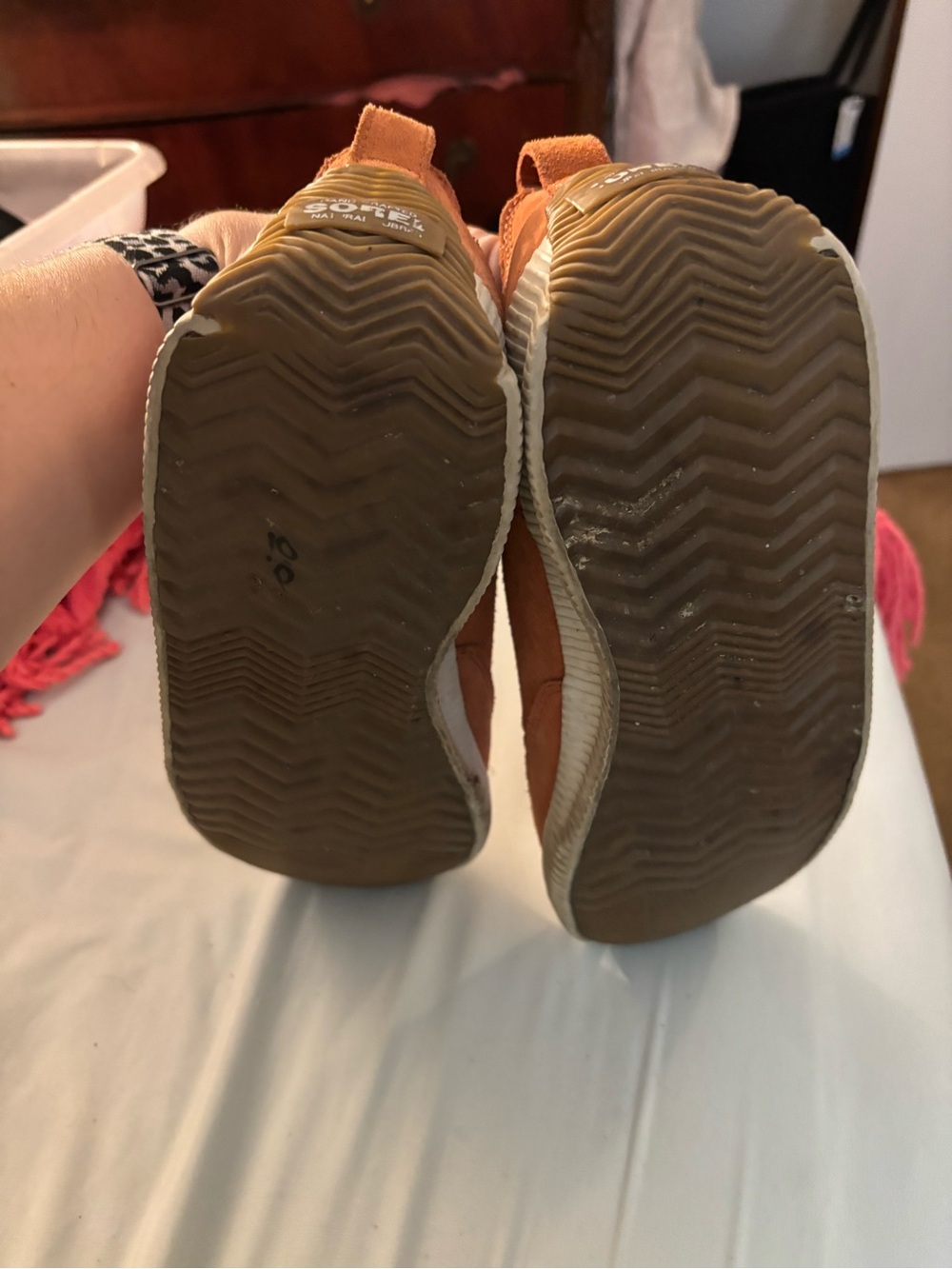 Sorel Out N About Plus Suede Rust Slip On Shoes Sneakers Burnt Orange Size 8.5 - Picture 4 of 5